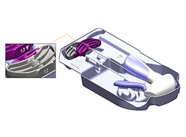 Medical device created through injection molding.