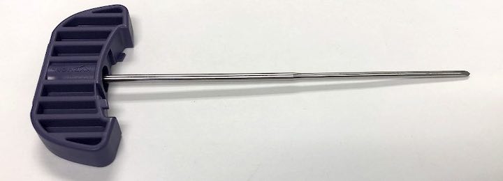 Insert Moulded part with plastic handle and metal insert from Providien Medical in Carlsbad, CA.